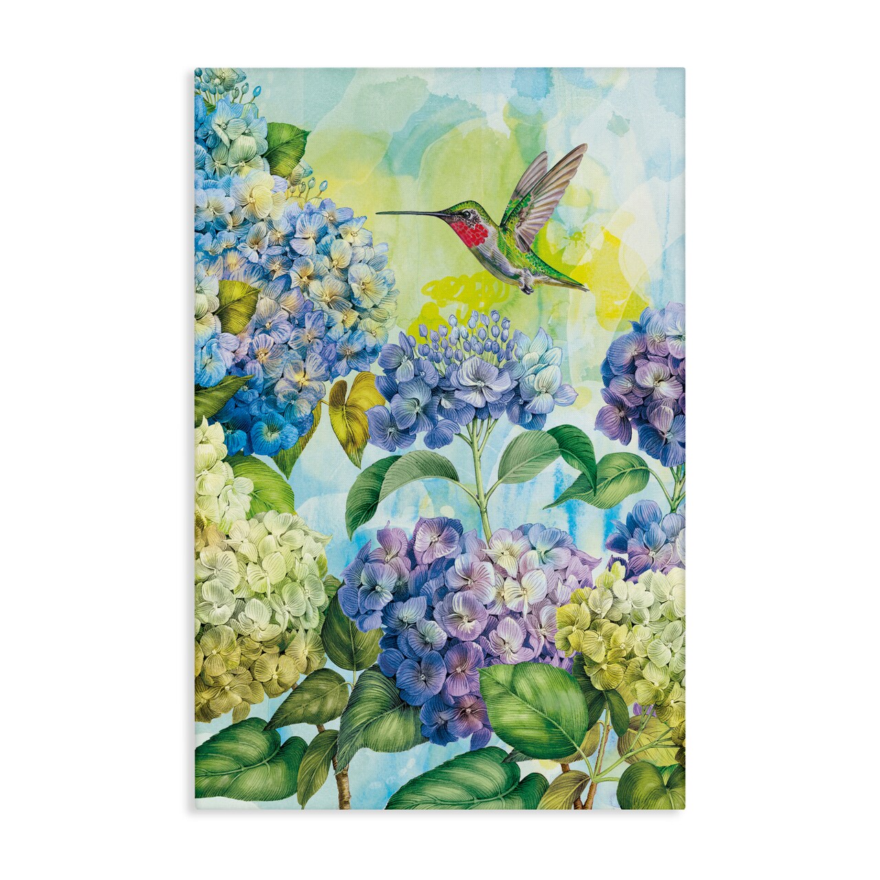 Stupell Industries Spring Hydrangeas with Hummingbird Canvas, design by Tim Coffey